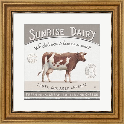 Framed Vintage Farm II Print