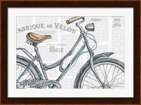 Framed Bicycles III Print