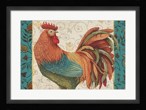 Framed Rooster Spice I II III IVA Print