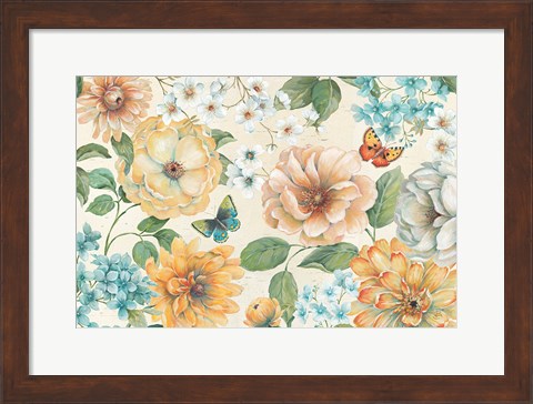 Framed Butterfly Bloom I Print