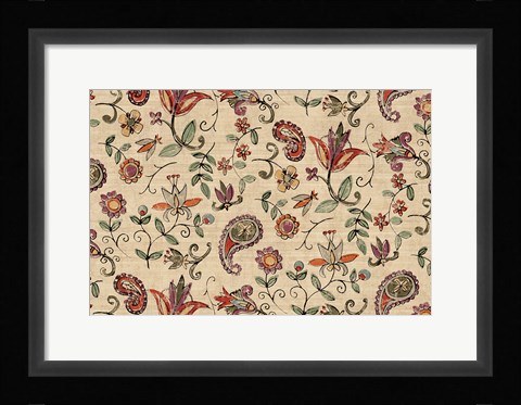 Framed Pretty Paisley I Print