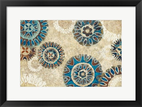 Framed Floral Suzani Cascade Print