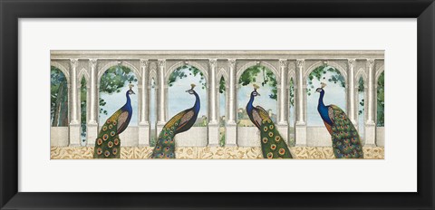Framed Elegant Peacock I Print