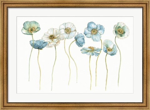 Framed My Greenhouse Poppies Silhouettes Print