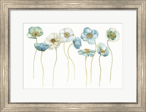 Framed My Greenhouse Poppies Silhouettes Print