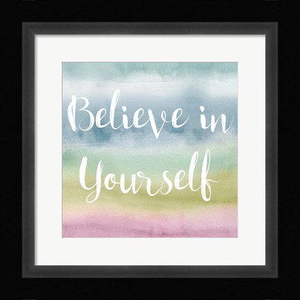 Framed Rainbow Seeds Painted Pattern XIV Cool Believe Print