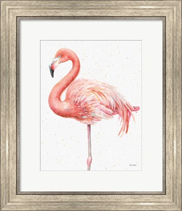 Framed Gracefully Pink V Print