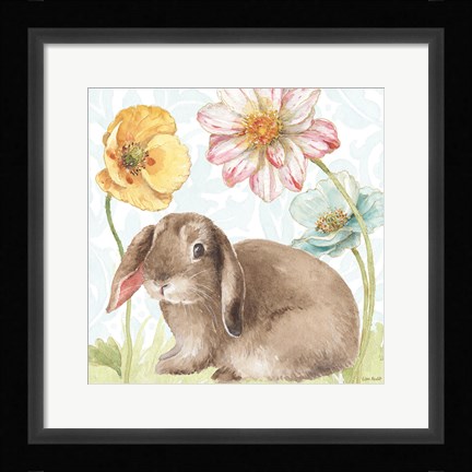 Framed Spring Softies Bunnies III Print
