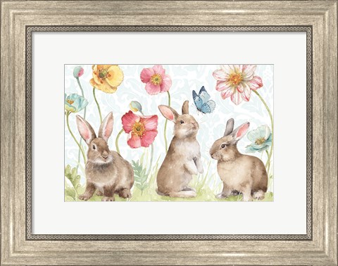 Framed Spring Softies Bunnies I Print