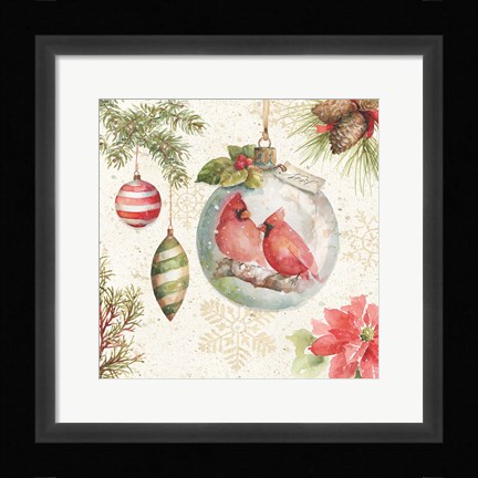 Framed Woodland Holiday V Print