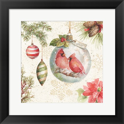 Framed Woodland Holiday V Print