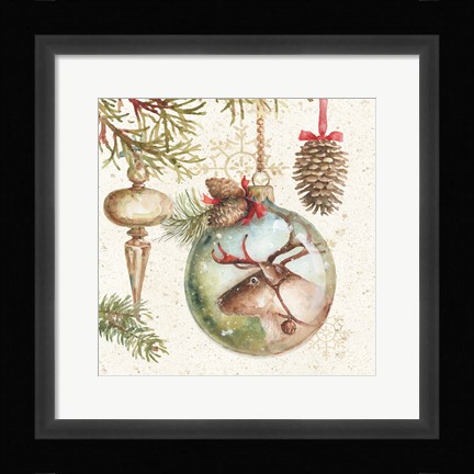 Framed Woodland Holiday III Print