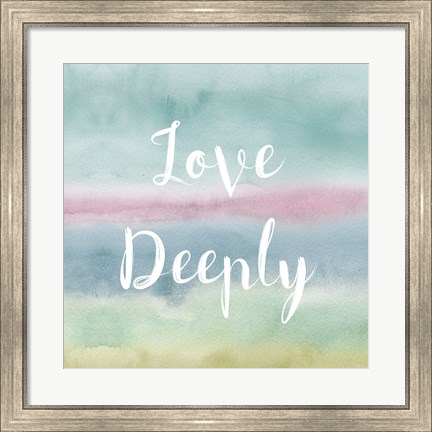 Framed Rainbow Seeds Painted Pattern XIV Cool Love Print