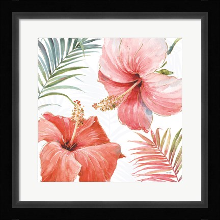 Framed Tropical Blush III Print