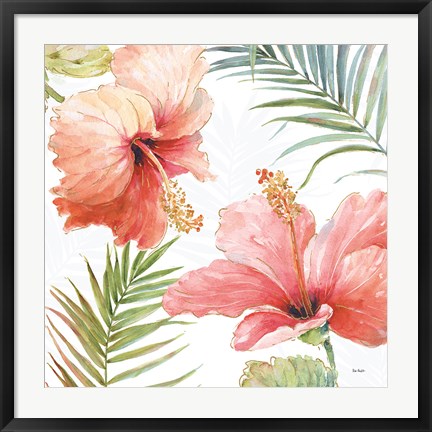 Framed Tropical Blush II Print