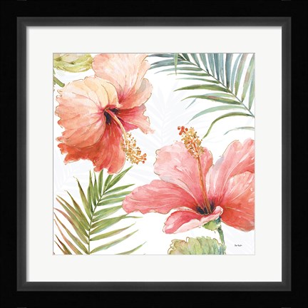Framed Tropical Blush II Print