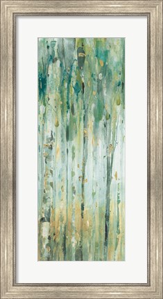 Framed Forest VIII with Teal Print