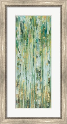 Framed Forest VII with Teal Print