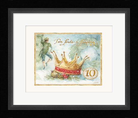 Framed 12 Days of Christmas X Print