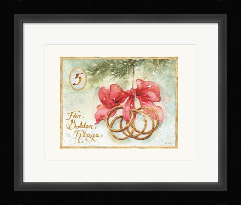 Framed 12 Days of Christmas V Print