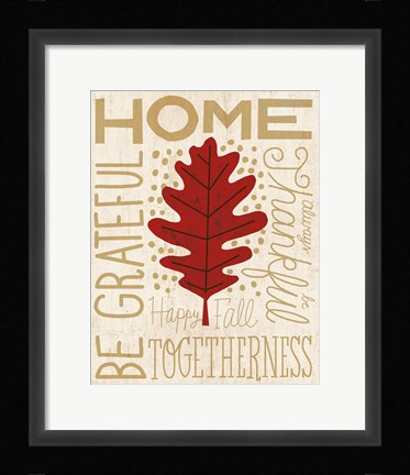 Framed Family Tree Leaf II Print