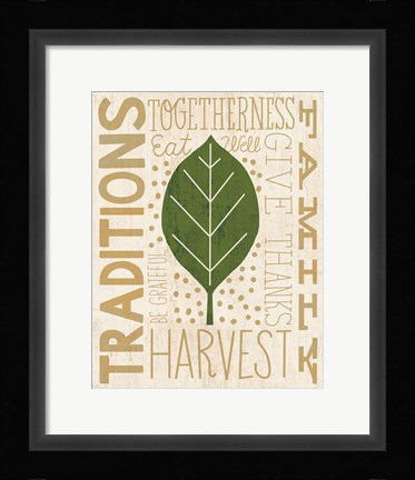 Framed Family Tree Leaf IV Print