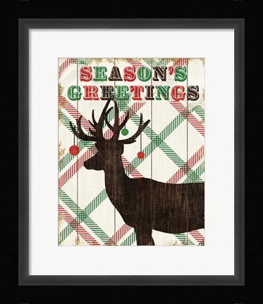 Framed Simple Living Holiday Deer Print