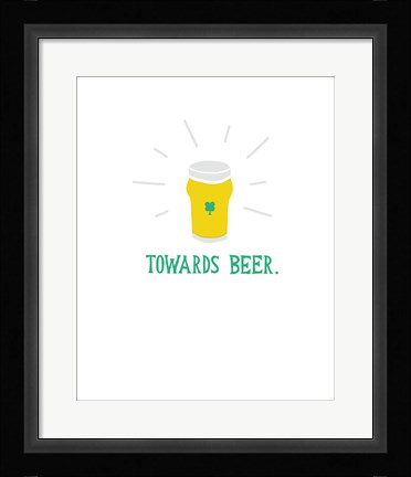 Framed St Pattys Beer II Print