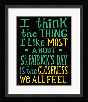 Framed St Pattys Beer I Print