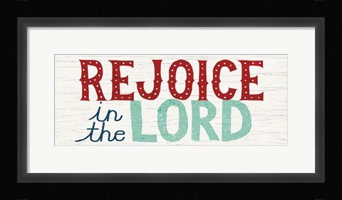 Framed Holiday on Wheels Rejoice in the Lord Print