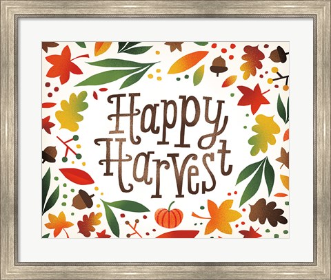 Framed Harvest Time Happy Harvest Print