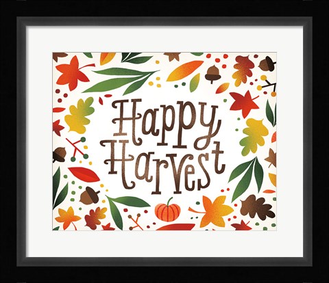 Framed Harvest Time Happy Harvest Print