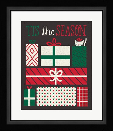 Framed Jolly Holiday Gifts Print