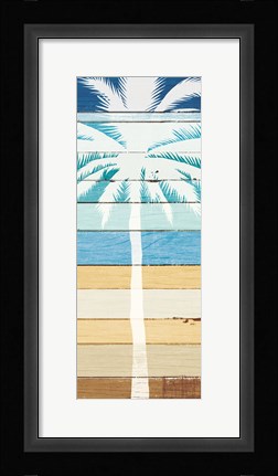 Framed Beachscape Palms IV Print