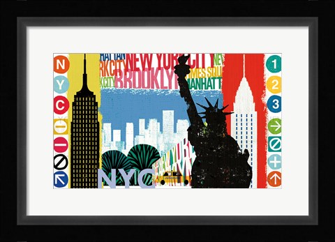 Framed New York City Life I Print
