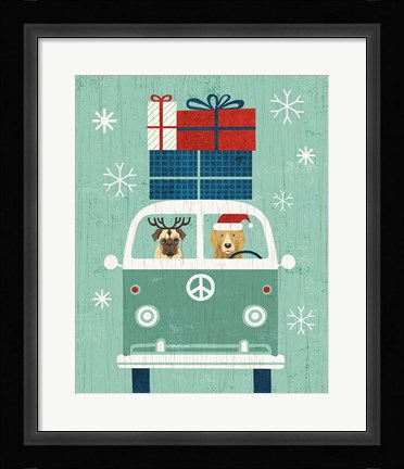 Framed Holiday on Wheels XII Print