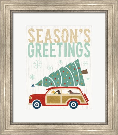Framed Holiday on Wheels II v2 Print