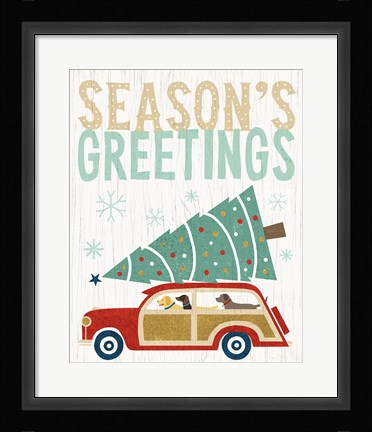 Framed Holiday on Wheels II v2 Print