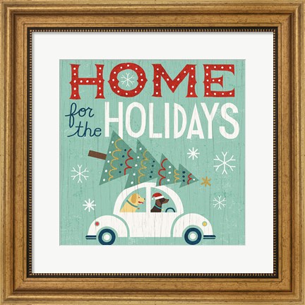 Framed Holiday on Wheels I Print