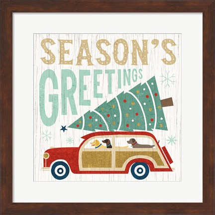 Framed Holiday on Wheels II Print