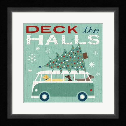 Framed Holiday on Wheels IV Print