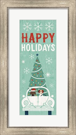 Framed Holiday on Wheels XIII Panel-1 Print