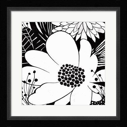 Framed Feeling Groovy II Black and White Print