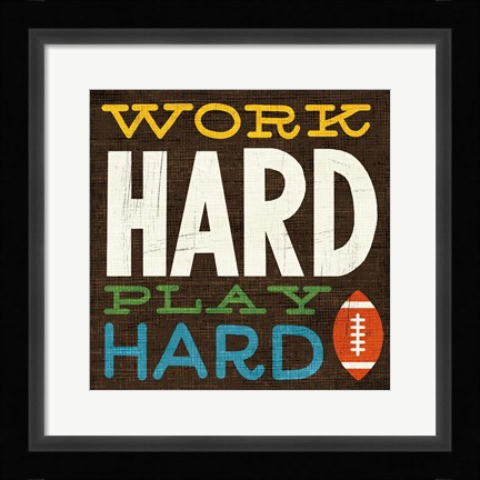 Framed Football V Print