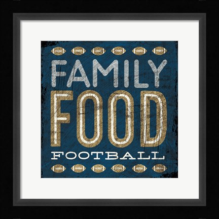Framed Football I Blue Print