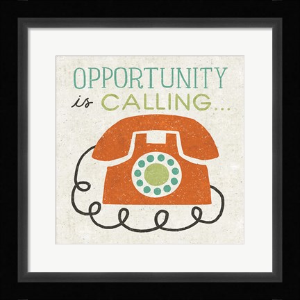 Framed Retro Desktop Phone Print