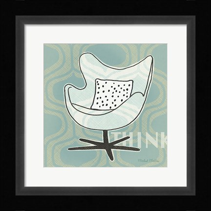 Framed Retro Chair II Think Print