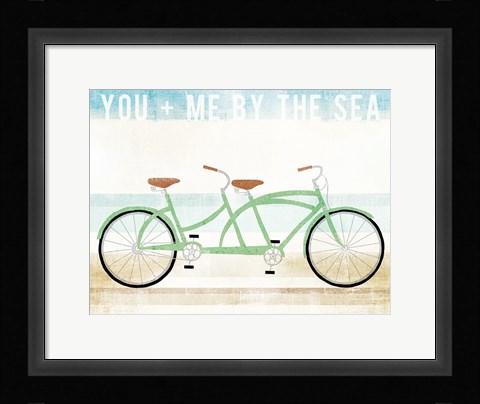 Framed Beach Cruiser Tandem v2 Print