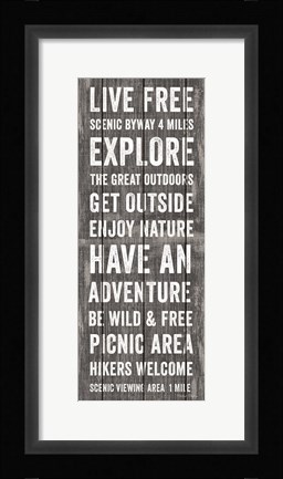 Framed Simple Living Gray Panel II Print