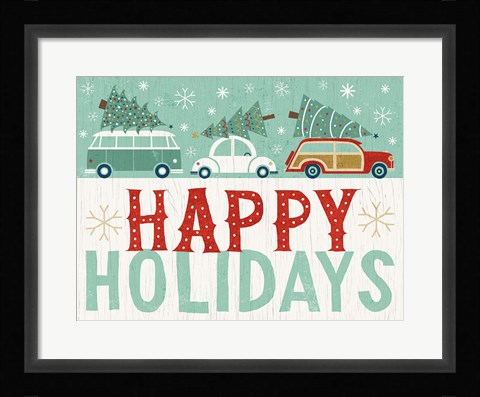 Framed Holiday on Wheels IX Print